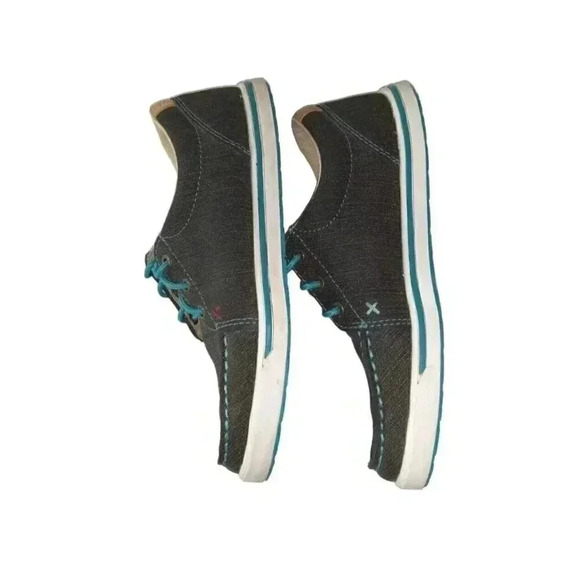 Twisted X KICKS Black Rubberized Lace Up Moc Toe Casual Shoes Women’s Size 5.5 M - Picture 6 of 10